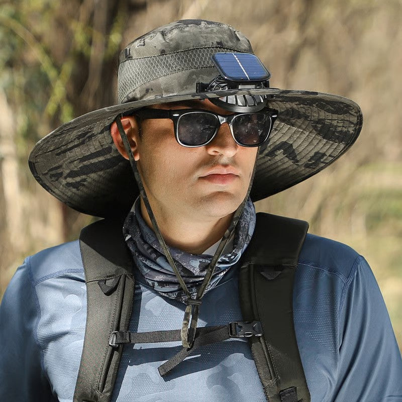 🏆 50K+ SOLD! – Almost Gone-⚡2025 New Ultralight Solar Fan Sun Hat – Lighter Than a Baseball!⚾
