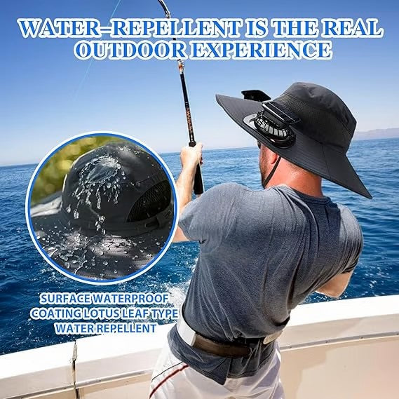 🏆 50K+ SOLD! – Almost Gone-⚡2025 New Ultralight Solar Fan Sun Hat – Lighter Than a Baseball!⚾