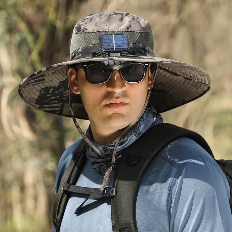 🏆 50K+ SOLD! – Almost Gone-⚡2025 New Ultralight Solar Fan Sun Hat – Lighter Than a Baseball!⚾