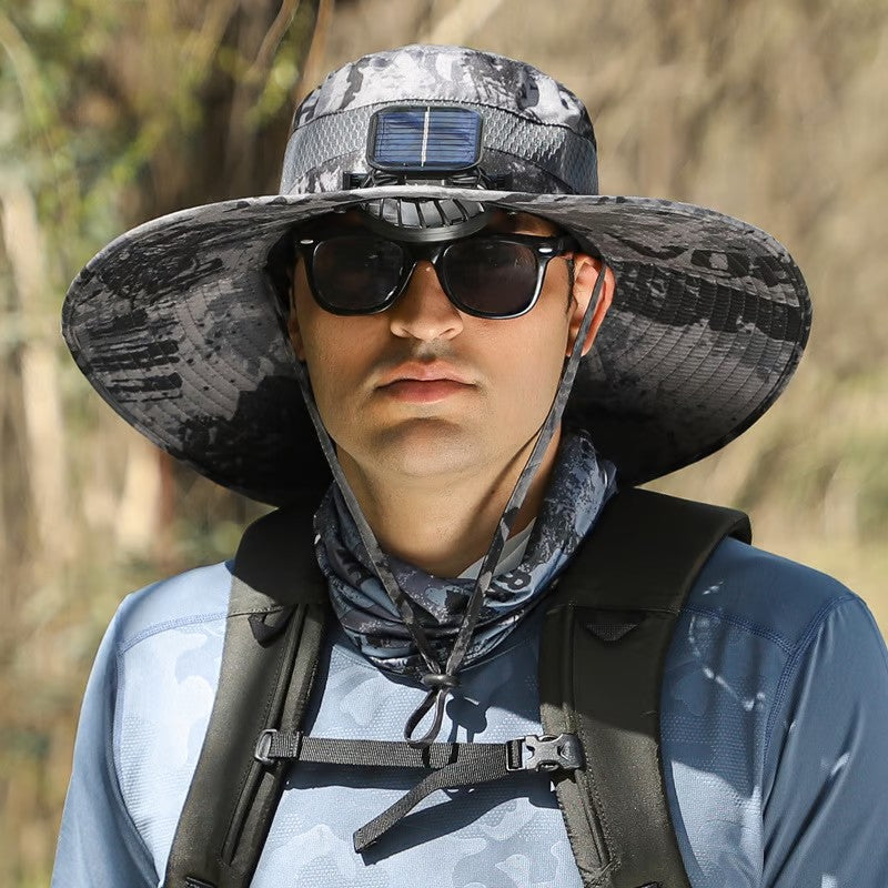 🏆 50K+ SOLD! – Almost Gone-⚡2025 New Ultralight Solar Fan Sun Hat – Lighter Than a Baseball!⚾
