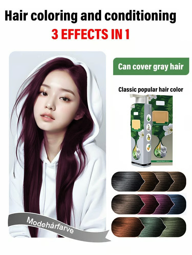 💥2025 New Year Sale 💥Pure Plant Extract For Grey Hair Color Bubble Dye