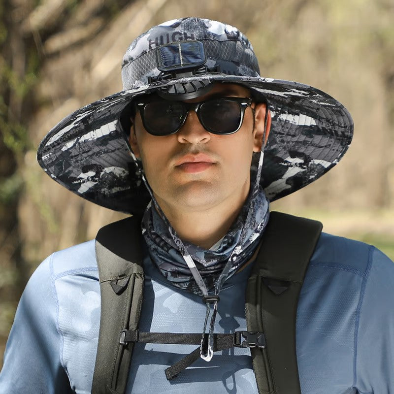🏆 50K+ SOLD! – Almost Gone-⚡2025 New Ultralight Solar Fan Sun Hat – Lighter Than a Baseball!⚾