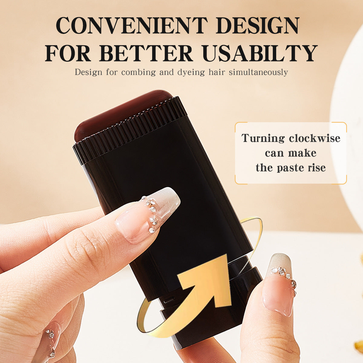 🔥Hot Sale 👍🏻Portable Hair Dye Comb for Gray Hair Coverage - Waterproof and Sweatproof