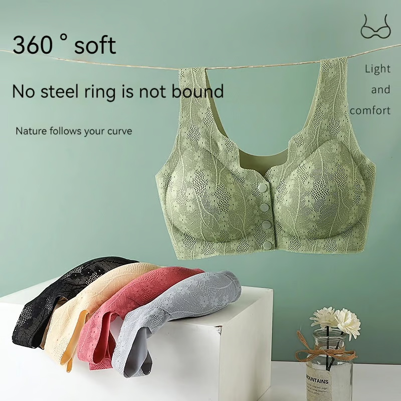 🔥Buy 1 Get 2 Free (3PCS) - Comfortable & Convenient Front Button Bra
