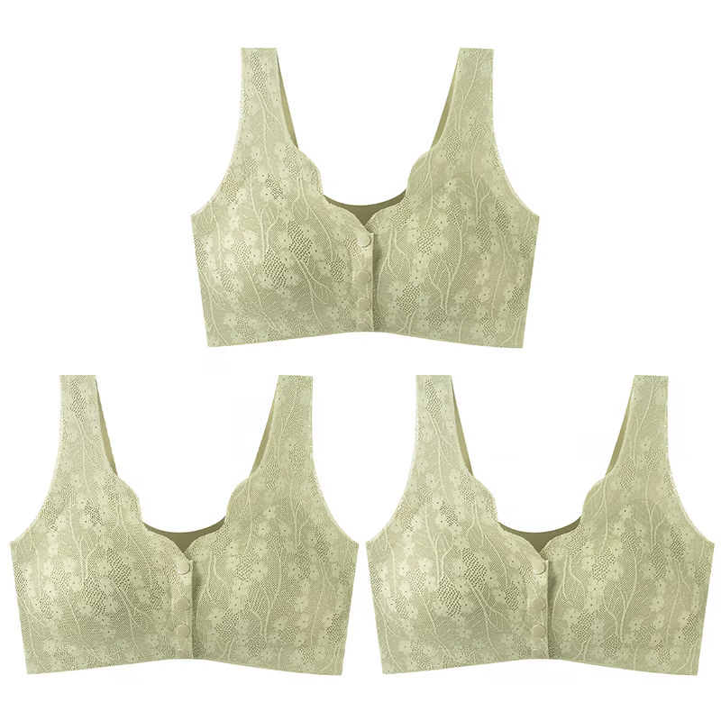 🔥Buy 1 Get 2 Free (3PCS) - Comfortable & Convenient Front Button Bra