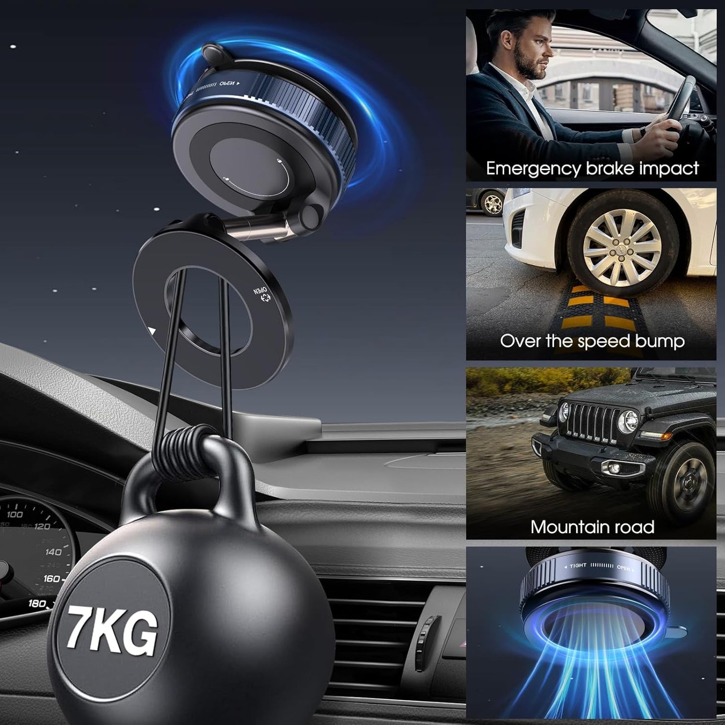 🔥Factory direct sale 49% OFF🔥360° Adjustable Vacuum Magnetic Phone Holder