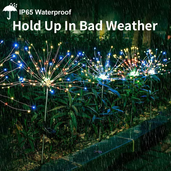 đWaterproof Solar Garden Fireworks Lamp