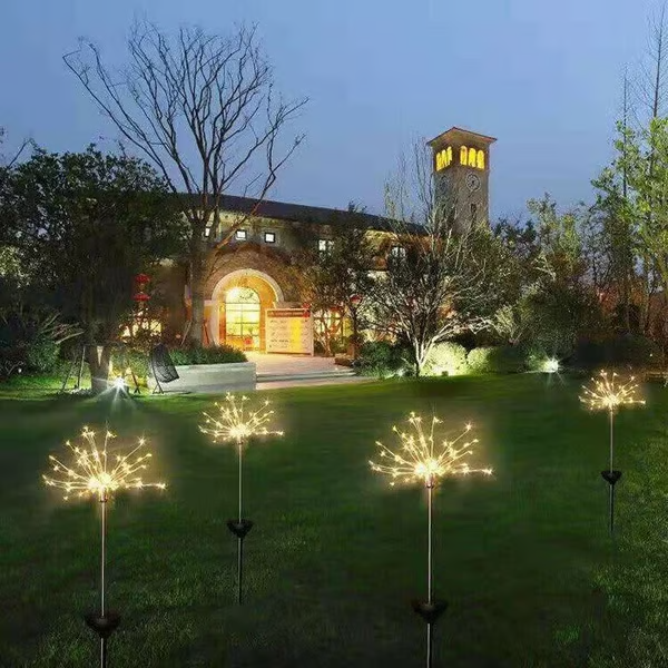 đWaterproof Solar Garden Fireworks Lamp