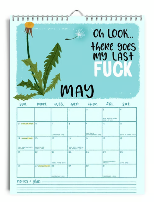 HERE WE FUCKING GO AGAIN 2025 CALENDAR