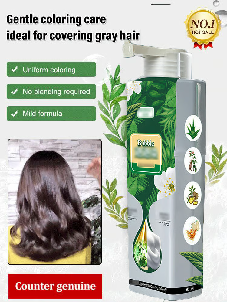 💥2025 New Year Sale 💥Pure Plant Extract For Grey Hair Color Bubble Dye