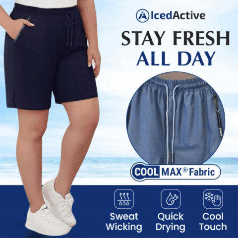 IcedActive – Women’s Ice Silk Quick Drying Stretch Shorts