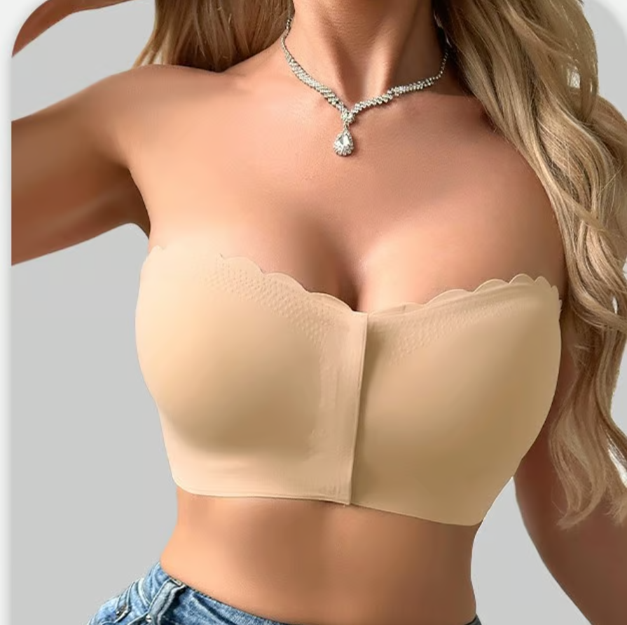 đ„Seamless Front Closure Strapless Bandeau Bra