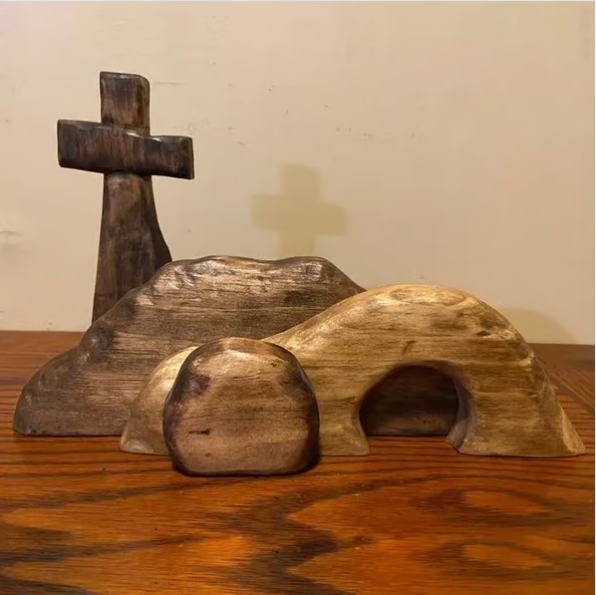 ❤️Handmade Jesus Tomb-Easter Scene Wooden Decoration