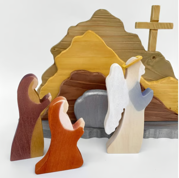❤️Handmade Jesus Tomb-Easter Scene Wooden Decoration