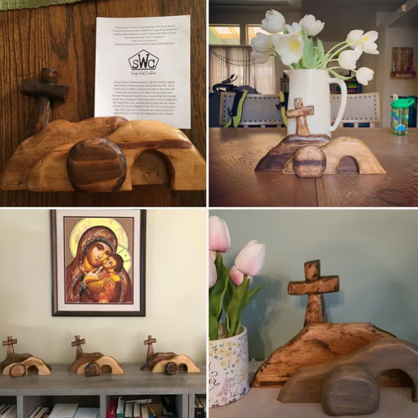 ❤️Handmade Jesus Tomb-Easter Scene Wooden Decoration