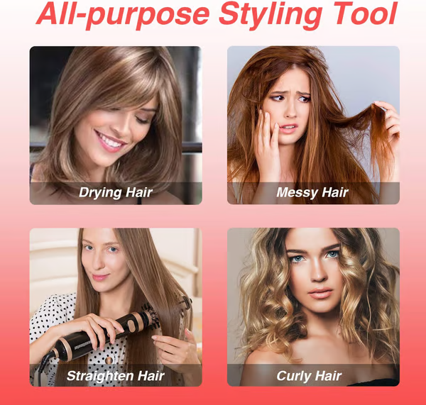 ✨3-in-1 Hot Air Styler and Rotating Hair Dryer for Dry Hair, Curl Hair, Straighten Hair