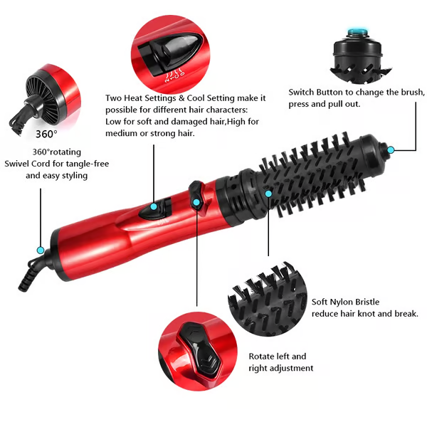 ✨3-in-1 Hot Air Styler and Rotating Hair Dryer for Dry Hair, Curl Hair, Straighten Hair