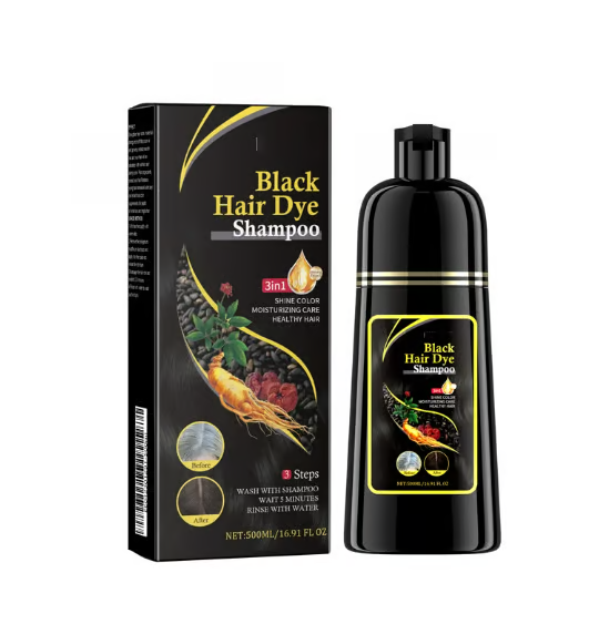 🔥The 100% Black Instant 3-in-1 Hair Dye Shampoo