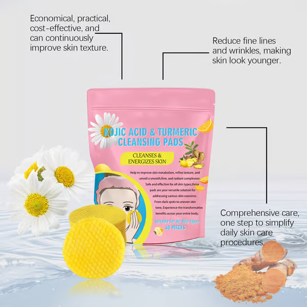 💥Clearance Sale 49% OFF Today💥 Turmeric Kojic Acid Cleansing Pads