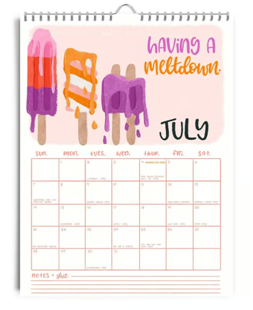 HERE WE FUCKING GO AGAIN 2025 CALENDAR