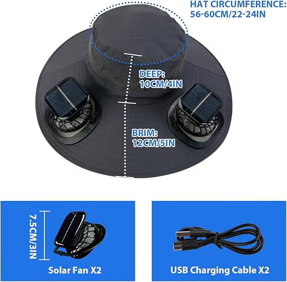The perfect gift for dad 🎁❤2025 new ultra-light solar fan sun hat!
