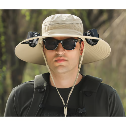 The perfect gift for dad 🎁❤2025 new ultra-light solar fan sun hat!