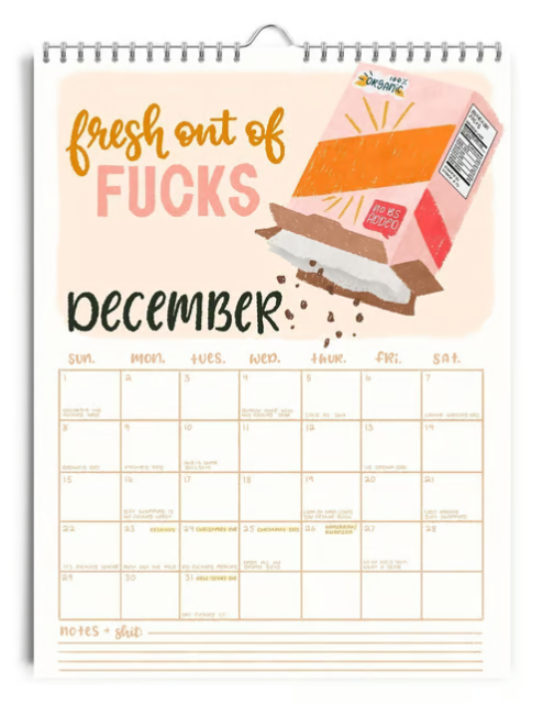 HERE WE FUCKING GO AGAIN 2025 CALENDAR