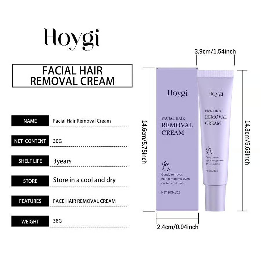 Gentle and Painless Facial Hair Removal Cream