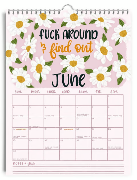 HERE WE FUCKING GO AGAIN 2025 CALENDAR