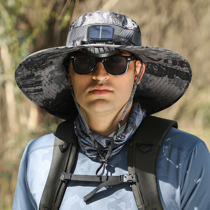 🏆 50K+ SOLD! – Almost Gone-⚡2025 New Ultralight Solar Fan Sun Hat – Lighter Than a Baseball!⚾
