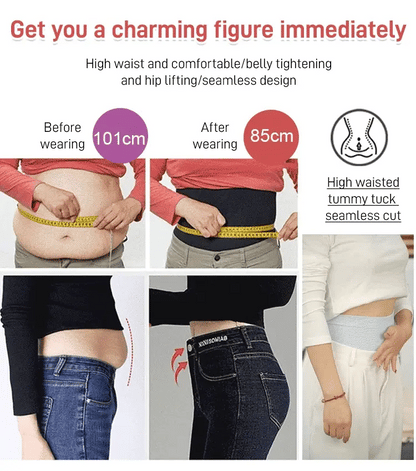 HIGH WAISTED TUMMY TUCK HIP LIFTING NO TRACE WORMWOOD ANTIBACTERIAL PANTIES