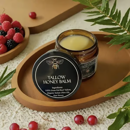 🍯Handmade Organic Grass-Fed Beef Tallow Balm with Raw Honey 🌿