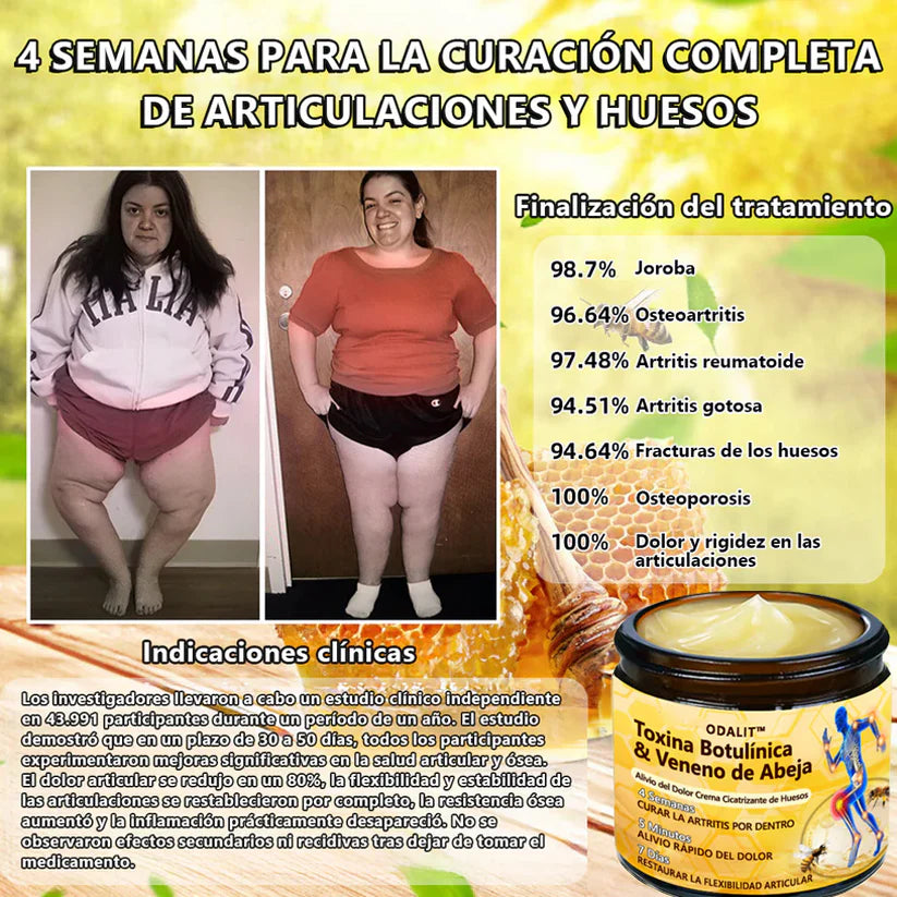 ODALIT™ Toxina Botulínica & Veneno de Abeja Alivio del Dolor Crema Cicatrizante de Huesos