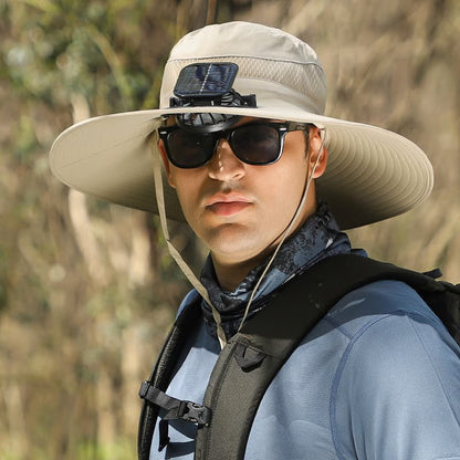🏆 50K+ SOLD! – Almost Gone-⚡2025 New Ultralight Solar Fan Sun Hat – Lighter Than a Baseball!⚾