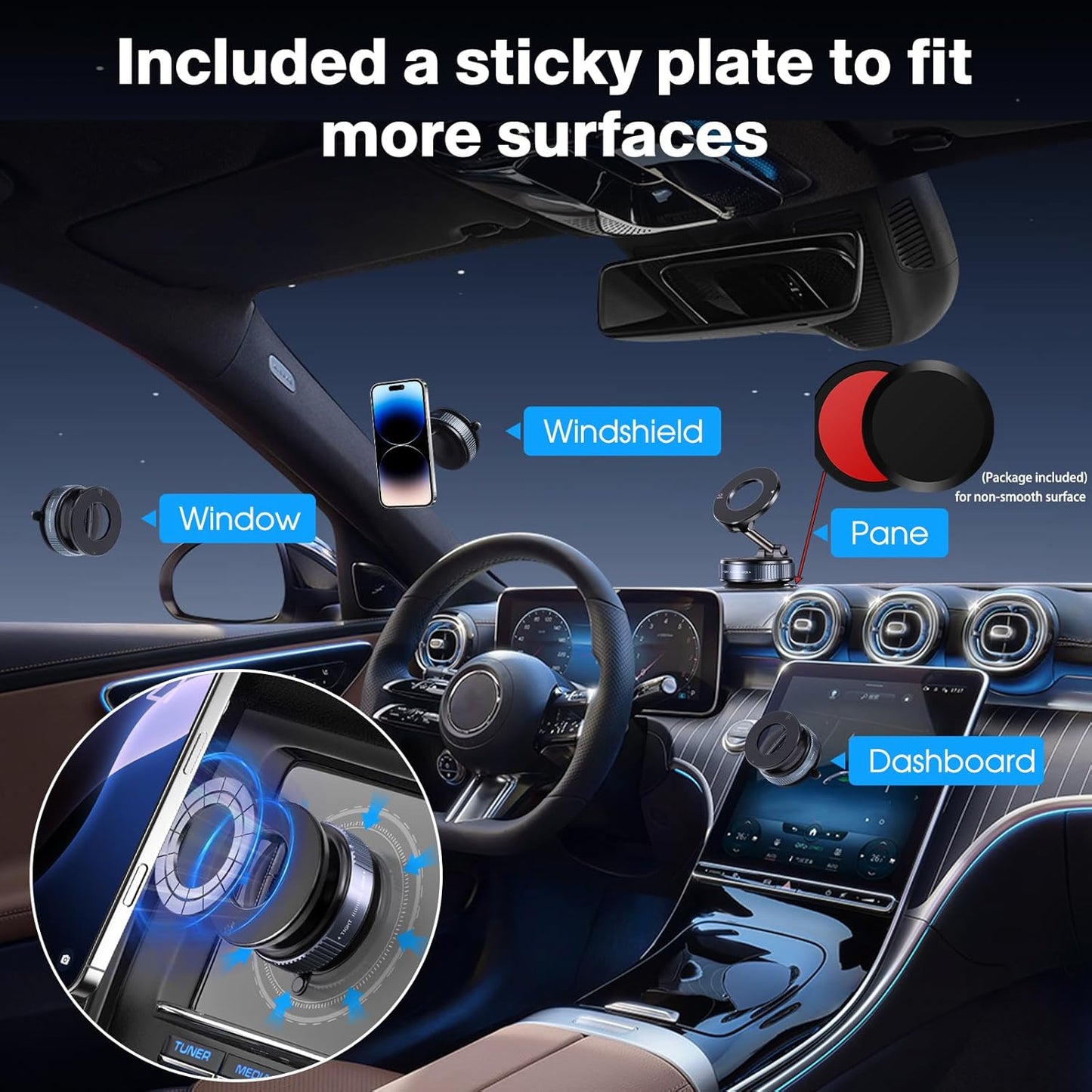 🔥Factory direct sale 49% OFF🔥360° Adjustable Vacuum Magnetic Phone Holder