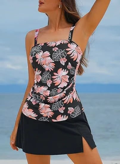 🌸Vintage kontrola bříška dvoudílné plavky👙