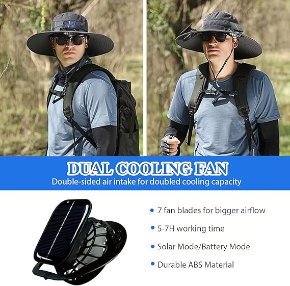 The perfect gift for dad 🎁❤2025 new ultra-light solar fan sun hat!