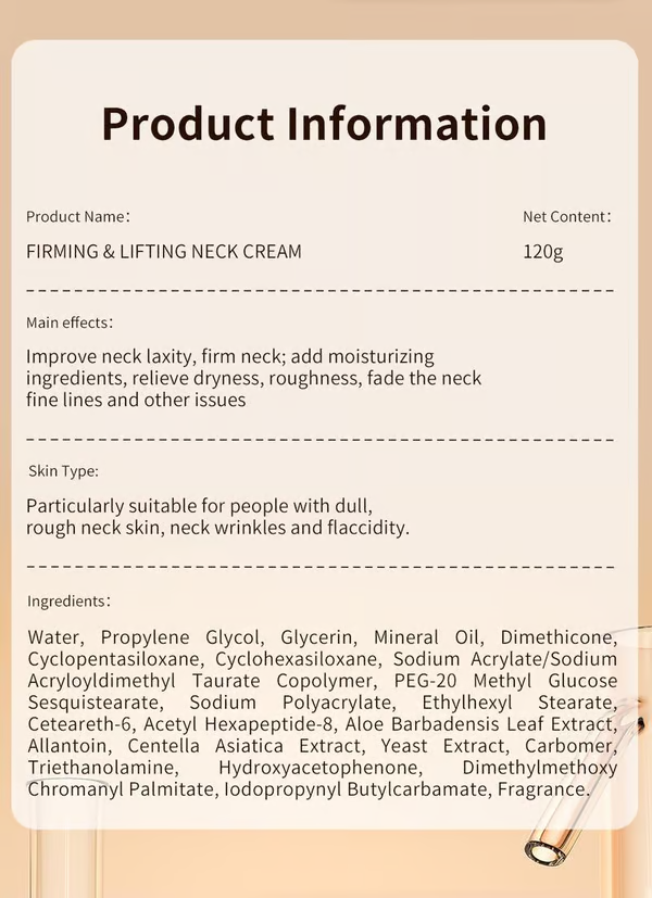 ✨ Transform Your Neck in 28 Days 🌟 Firming & Lifting Neck Cream - For Youthful, Radiant Skin!