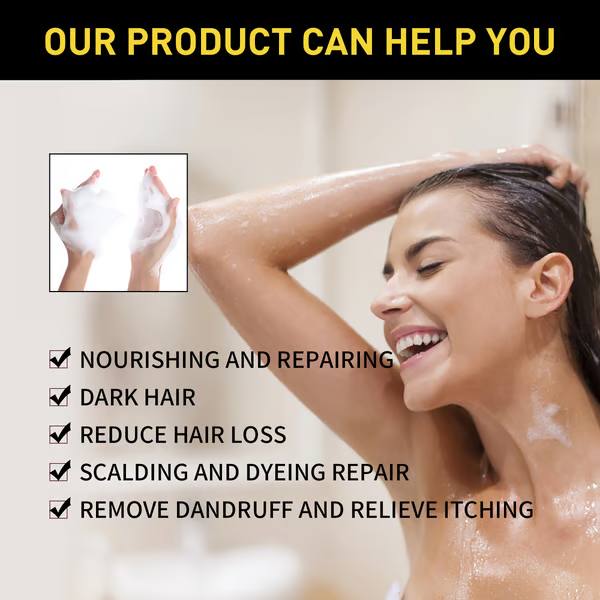 🔥The 100% Black Instant 3-in-1 Hair Dye Shampoo