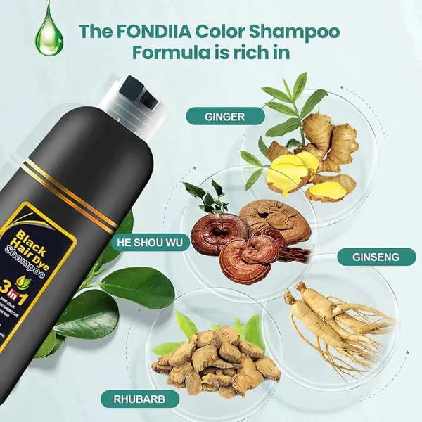 🔥The 100% Black Instant 3-in-1 Hair Dye Shampoo
