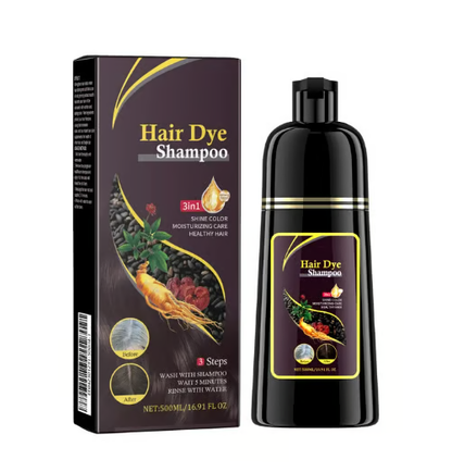 🔥The 100% Black Instant 3-in-1 Hair Dye Shampoo