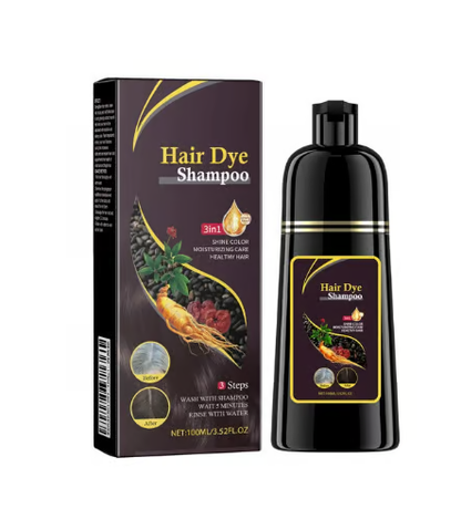 🔥The 100% Black Instant 3-in-1 Hair Dye Shampoo