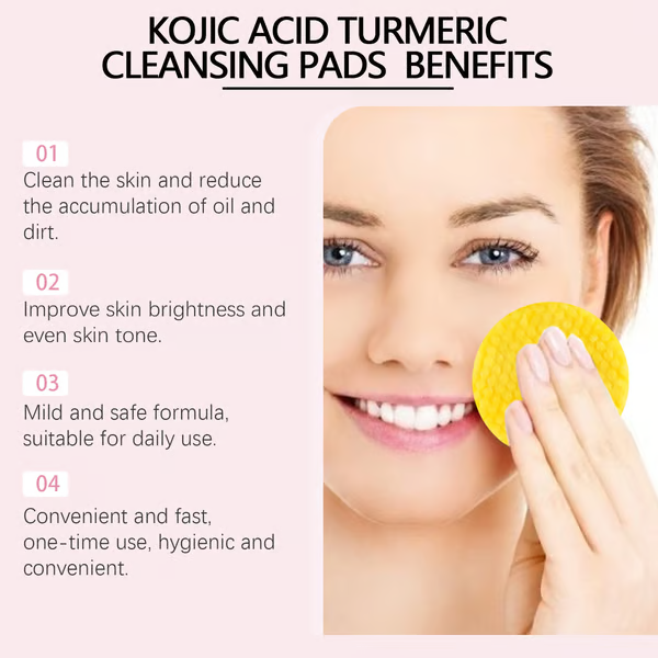💥Clearance Sale 49% OFF Today💥 Turmeric Kojic Acid Cleansing Pads