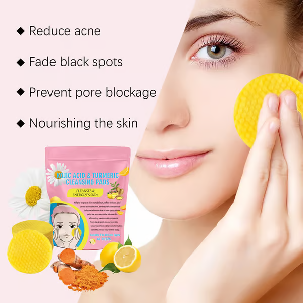 💥Clearance Sale 49% OFF Today💥 Turmeric Kojic Acid Cleansing Pads