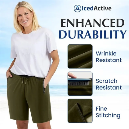 IcedActive – Women’s Ice Silk Quick Drying Stretch Shorts
