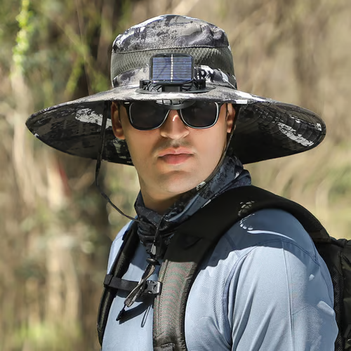 The perfect gift for dad 🎁❤2025 new ultra-light solar fan sun hat!