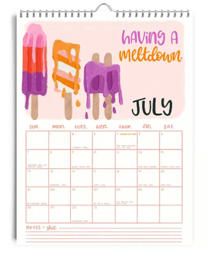 HERE WE FUCKING GO AGAIN 2025 CALENDAR