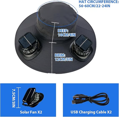 The perfect gift for dad 🎁❤2025 new ultra-light solar fan sun hat!