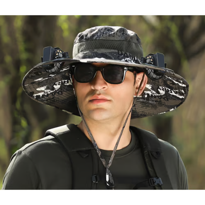 The perfect gift for dad 🎁❤2025 new ultra-light solar fan sun hat!
