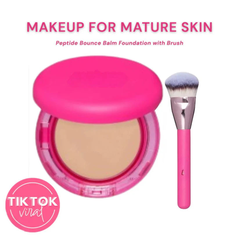 Peptide Bounce Balm Foundation with Brush